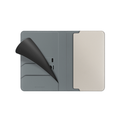Uniq Belmont Passport Holder With RFID Blocking - Lichen/Ivory