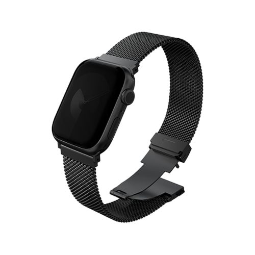 Uniq Dante Pro Self-Adjustable Mesh Steel Strap For Apple Watch 49mm - Graphite Black