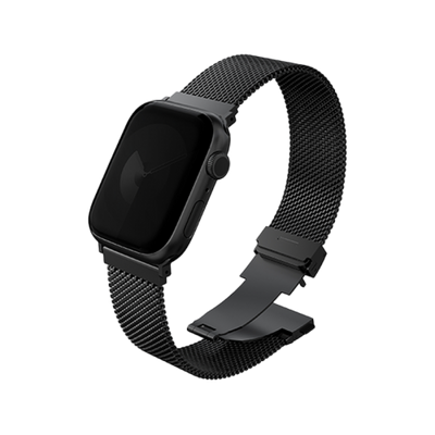 Uniq Dante Pro Self-Adjustable Mesh Steel Strap For Apple Watch 49mm - Graphite Black