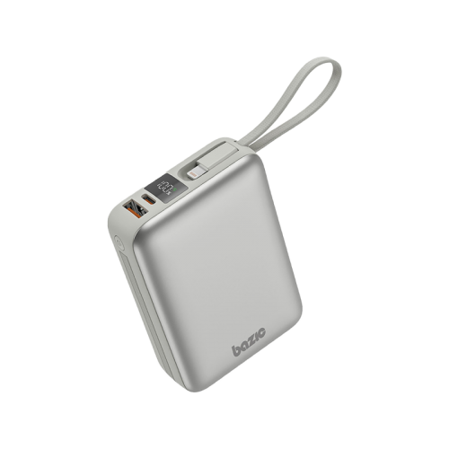 باور بانك بيزيك جو باور فيوجن ميني 20K ‏3 في 1 بسعة 20000 مللي أمبير ساعة مع كابل USB-C ولايتنينج مدمج - حصوي