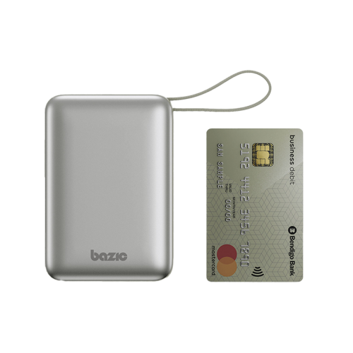 باور بانك بيزيك جو باور فيوجن ميني 20K ‏3 في 1 بسعة 20000 مللي أمبير ساعة مع كابل USB-C ولايتنينج مدمج - حصوي