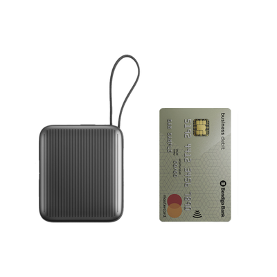 باور بانك إنرجيا إنتجرا ميني 35 بسعة 10000 مللي أمبير ساعة مع كابل USB-C مدمج وشاشة - رمادي معدني