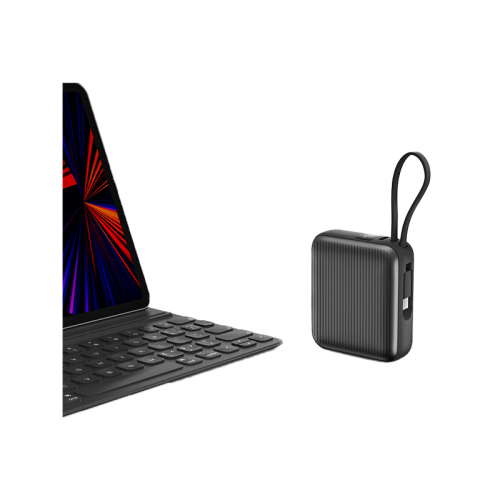 Energea Integra Mini 35 Power Bank 10000mAh With Build in USB-C Cable & Display - Gunmetal
