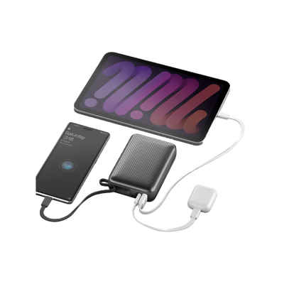 Energea Integra Ultra 45 Power Bank 20000mAh With Build in USB-C Cable & Display - Gunmetal