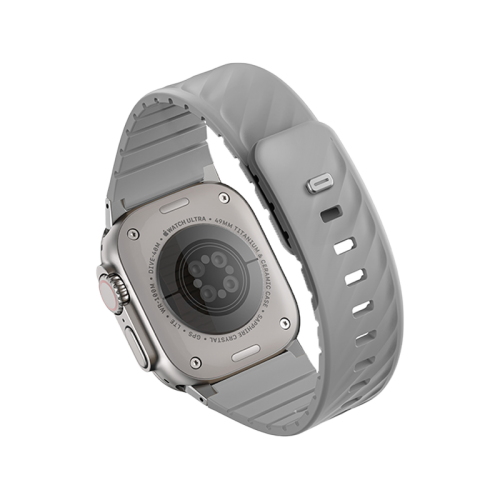 Uniq Fluo Bundle Magnetic Watch Strap With Connector for Apple Watch 40mm to 49mm - Mist Grey