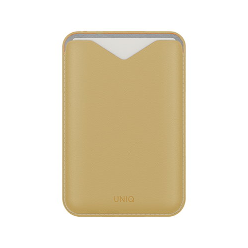 Uniq Lyden Evo Wallet Magnetic Snap-on Stand With Card Holder for iPhone - Canary Yellow