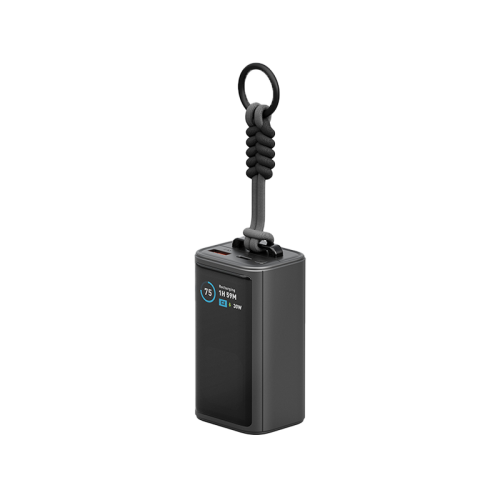 Energea Compac Arc 45W PD 10000mAh Power Bank Built-In USB-C Cable - Gunmetal