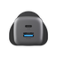 Energea Ampcharge Mini 1-Port USB-C and 1-Port USB-A 45W PD Wall Charger - Gunmetal