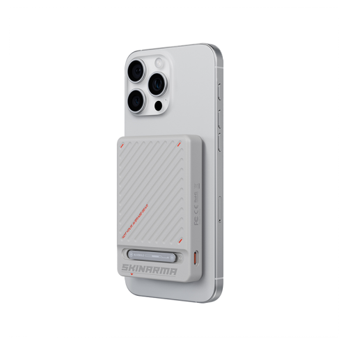 SkinArma ARC USB-C 20W 10000mAh Magnetic PowerBank With Integrated Stand - Light Grey