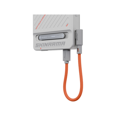 بنك طاقة سكين آرمـا آرك مغناطيسي، USB-C، قدرة 20 واط، سعة 10000 مللي أمبير، مع حامل مدمج، باللون الرمادي الفاتح
