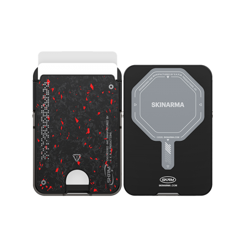 SkinArma Vektor Magnetic Card Holder With Smart Kick Stand - Black / Red