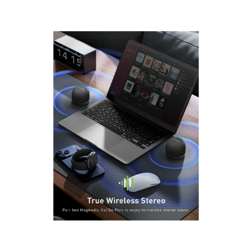 Energea MagAudio Go Portable Magsafe Speaker With Lanyard - Gunmetal