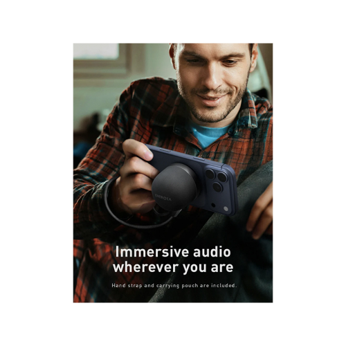 Energea MagAudio Go Portable Magsafe Speaker With Lanyard - Gunmetal