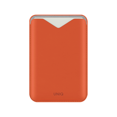 Uniq Lyden Evo Wallet Magnetic Snap-on Stand With Card Holder - Flame Orange