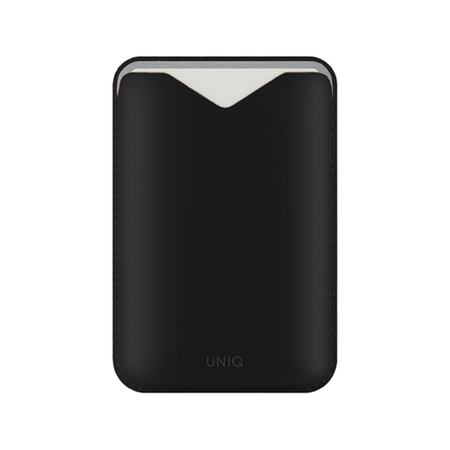 Uniq Lyden Evo Wallet Magnetic Snap-on Stand With Card Holder for iPhone - Dallas Black