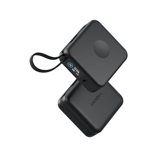 Energea Magpac Mini Plus Wireless Power Bank With Build in USB-C Cable - 10000mAh / Black
