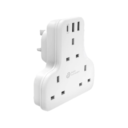 Bazic GoPort Trio Multi Port Wall Charger - USB-C / USB-A / White