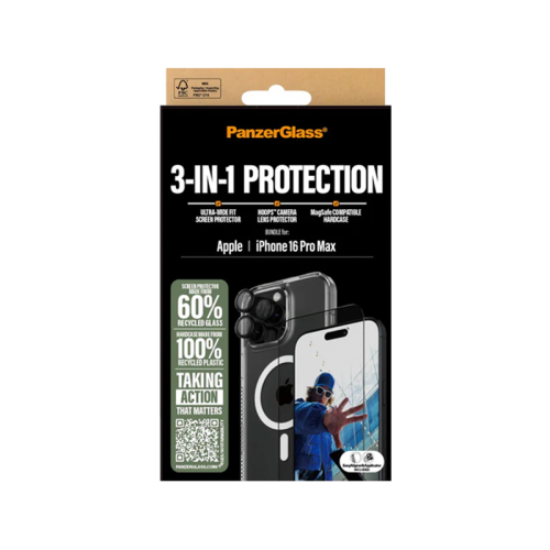 PanzerGlass 3-in-1 Privacy Protection Bundle For Apple iPhone 16 Pro Max - Privacy