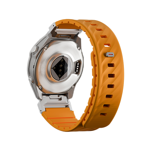 Uniq Fluo Magnetic Smart Watch Strap with Removable Connector For Garmin Watch 26mm Lug - Pale Orange