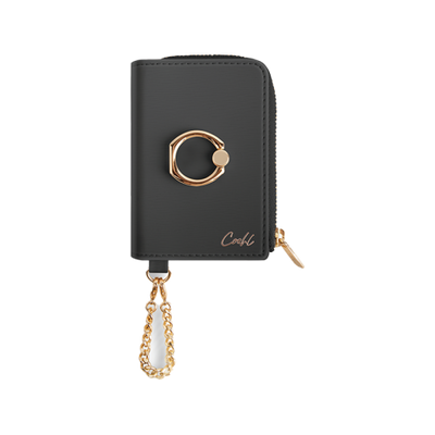 Uniq Coehl Mirelle Magnetic Wallet with Wrist Strap- Ebony
