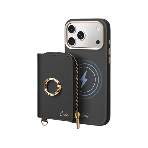 Uniq Coehl Mirelle Magnetic Wallet with Wrist Strap- Ebony
