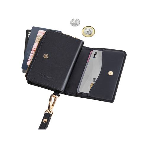 Uniq Coehl Mirelle Magnetic Wallet with Wrist Strap- Ebony