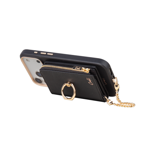 Uniq Coehl Mirelle Magnetic Wallet with Wrist Strap- Ebony