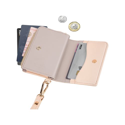 Uniq Coehl Mirelle Magnetic Wallet with Wrist Strap- Shell Pink