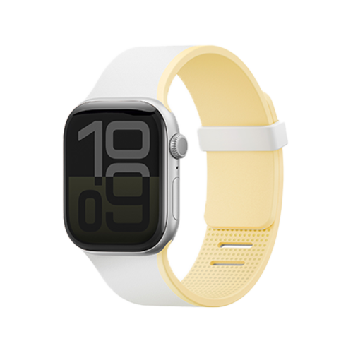 Uniq Revix IV Reversible Magnetic Strap For Apple Watch 42/41/40mm - White/ Butter Yellow