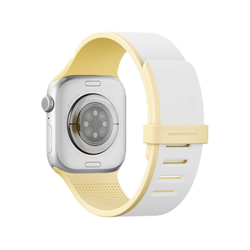 Uniq Revix IV Reversible Magnetic Strap For Apple Watch 42/41/40mm - White/ Butter Yellow
