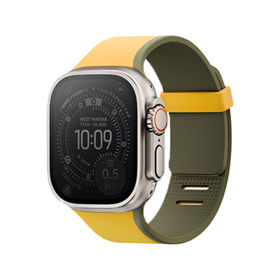 Uniq Revix IV Reversible Magnetic Strap For Apple Watch 49/46/45/44mm - Canary Yellow/ Deep Forest