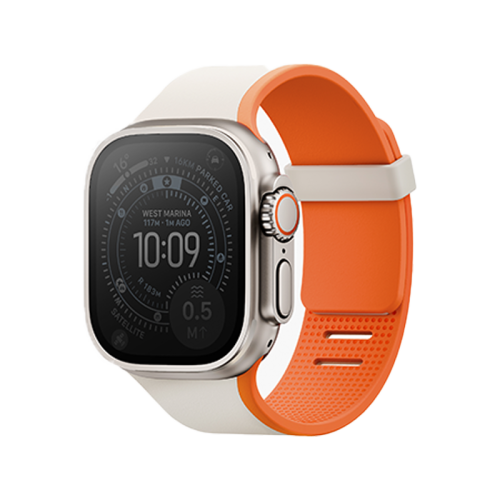 Uniq Revix IV Reversible Magnetic Strap For Apple Watch 49/46/45/44mm - Clay/ Volt Orange
