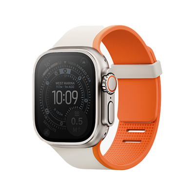 Uniq Revix IV Reversible Magnetic Strap For Apple Watch 49/46/45/44mm - Clay/ Volt Orange