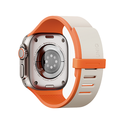 Uniq Revix IV Reversible Magnetic Strap For Apple Watch 49/46/45/44mm - Clay/ Volt Orange