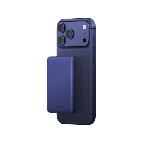 Energea AluPac Mini Aluminum MagSafe 5000mAh Power Bank - Indigo Blue