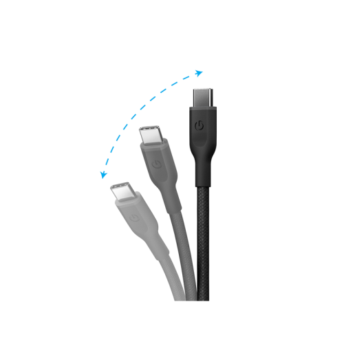 Energea Flow 480mbps USB-C to USB-C 60W Cable 1.5M - Black