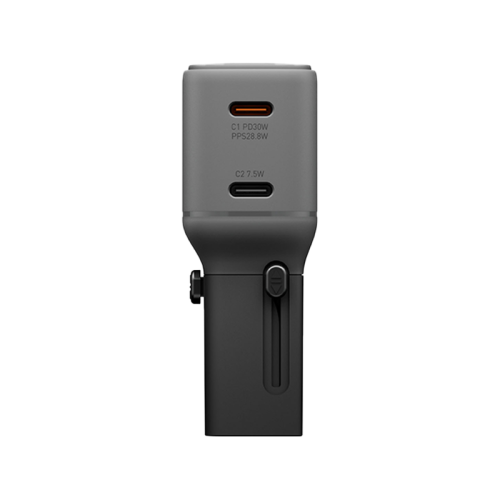Energea TravelGo Adapter 30 2-Port USB-C 30W PD Travel Adapter - Gunmetal
