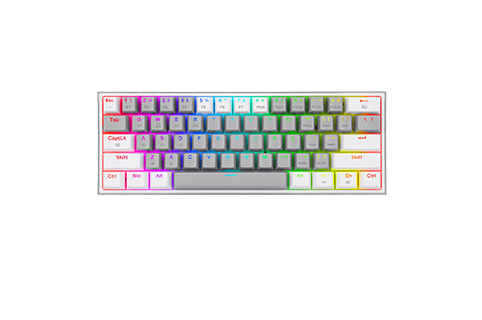 Redragon FIZZ PRO K616GW-RGB 3-Mode Mechanical Gaming Keyboard - Grey/White