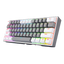 Redragon FIZZ PRO K616GW-RGB 3-Mode Mechanical Gaming Keyboard - Grey/White