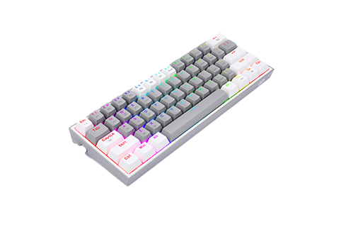 Redragon FIZZ PRO K616GW-RGB 3-Mode Mechanical Gaming Keyboard - Grey/White