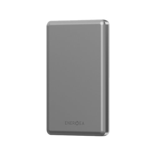 Energea AluPac Mini Aluminum MagSafe Power Bank - 5000mAh / USB-C / Natural Titanium