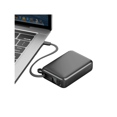 Energea Integra Ultra 45 Power Bank With Build in USB-C Cable - 20000mAh / Gunmetal