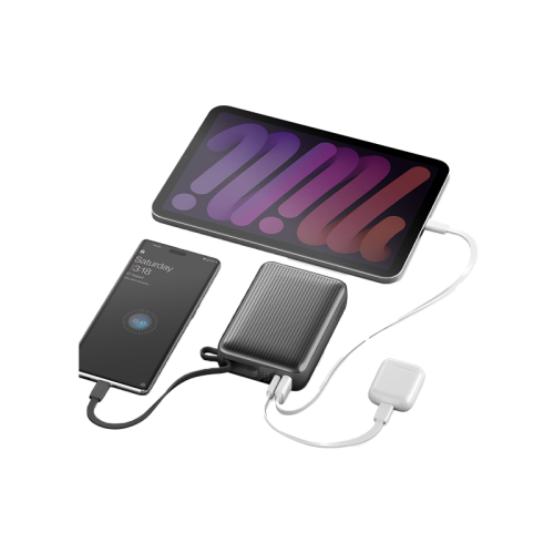 Energea Integra Ultra 45 Power Bank With Build in USB-C Cable - 20000mAh / Gunmetal