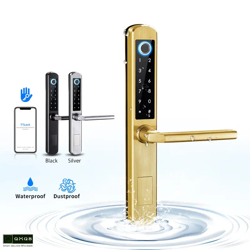 قفل باب ألومنيوم جوبتا TTLock – ذهبي