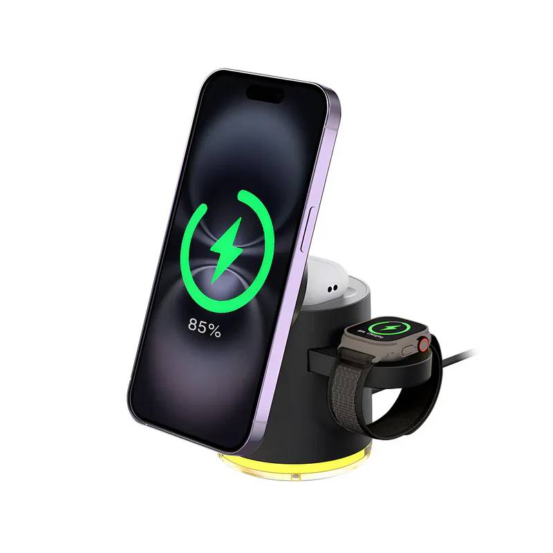 Xpower 5-in-1 Foldable Magsafe Wireless Charging Stand - 15W / Black