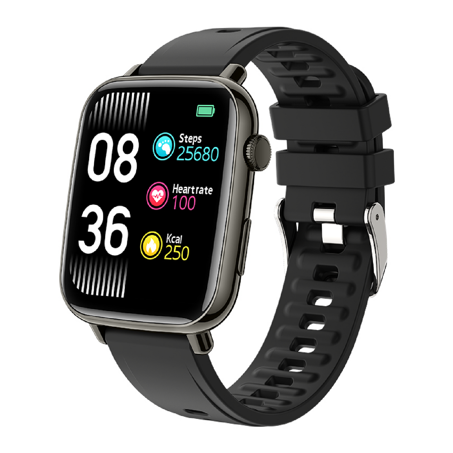 Porodo Verge Smart Watch Fitness & Health Tracking - Black Smart Watches