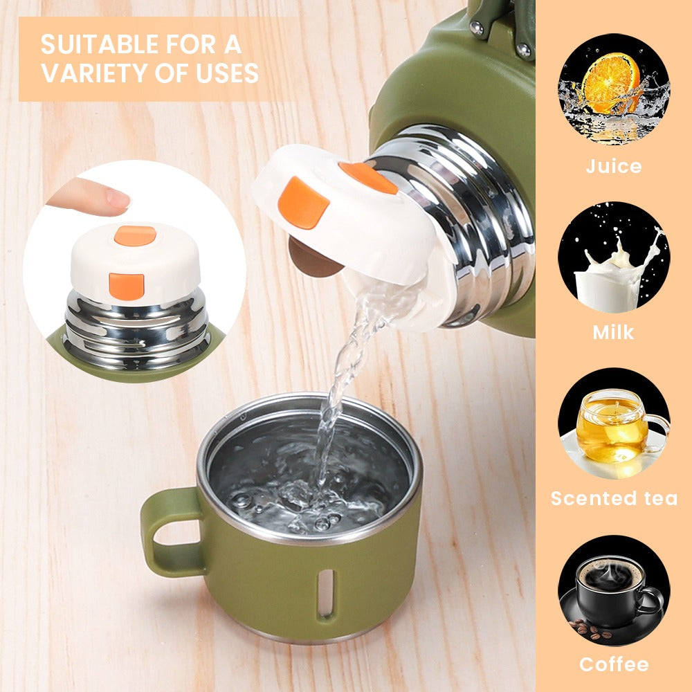 D.kadi KD9106Bl Vacuum Bottle 1L - White