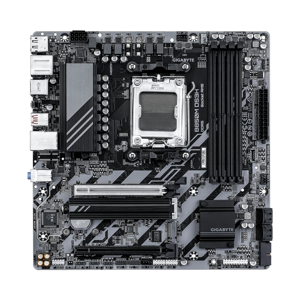 GIGABYTE B850M DS3H Motherboard - DDR5 / HDMI / DisplayPort / USB - Black