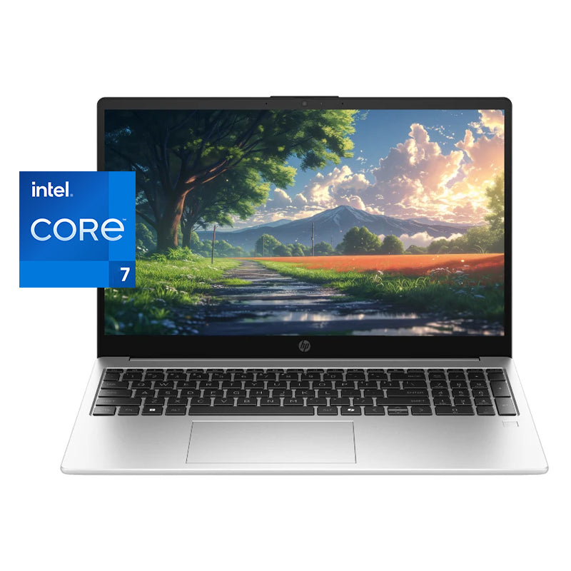 لابتوب إتش بي 250R G10، مقاس 15.6 بوصة، FHD، معالج كور 7 150U، ذاكرة وصول عشوائي 8 جيجابايت، قرص حالة صلبة NVMe M.2 بسعة 512 جيجابايت، دوس، بدون نظام تشغيل، إنجليزي/عربي، ضمان سنة واحدة