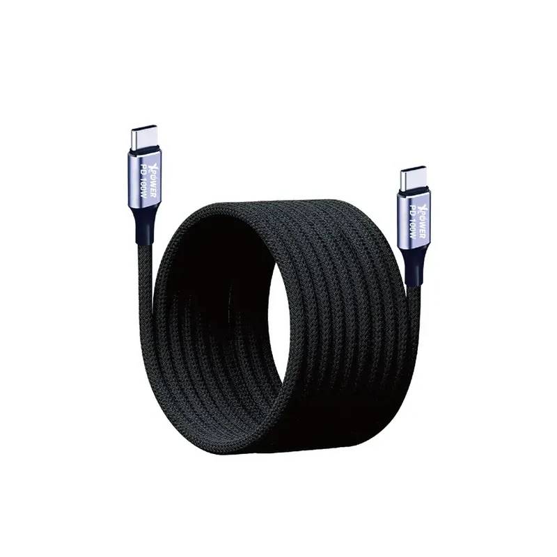 XPower OE100 USB-C Magnetic Absorption Zinc Alloy Sync & Charge Cable - 100W / 1 Meter / Gray
